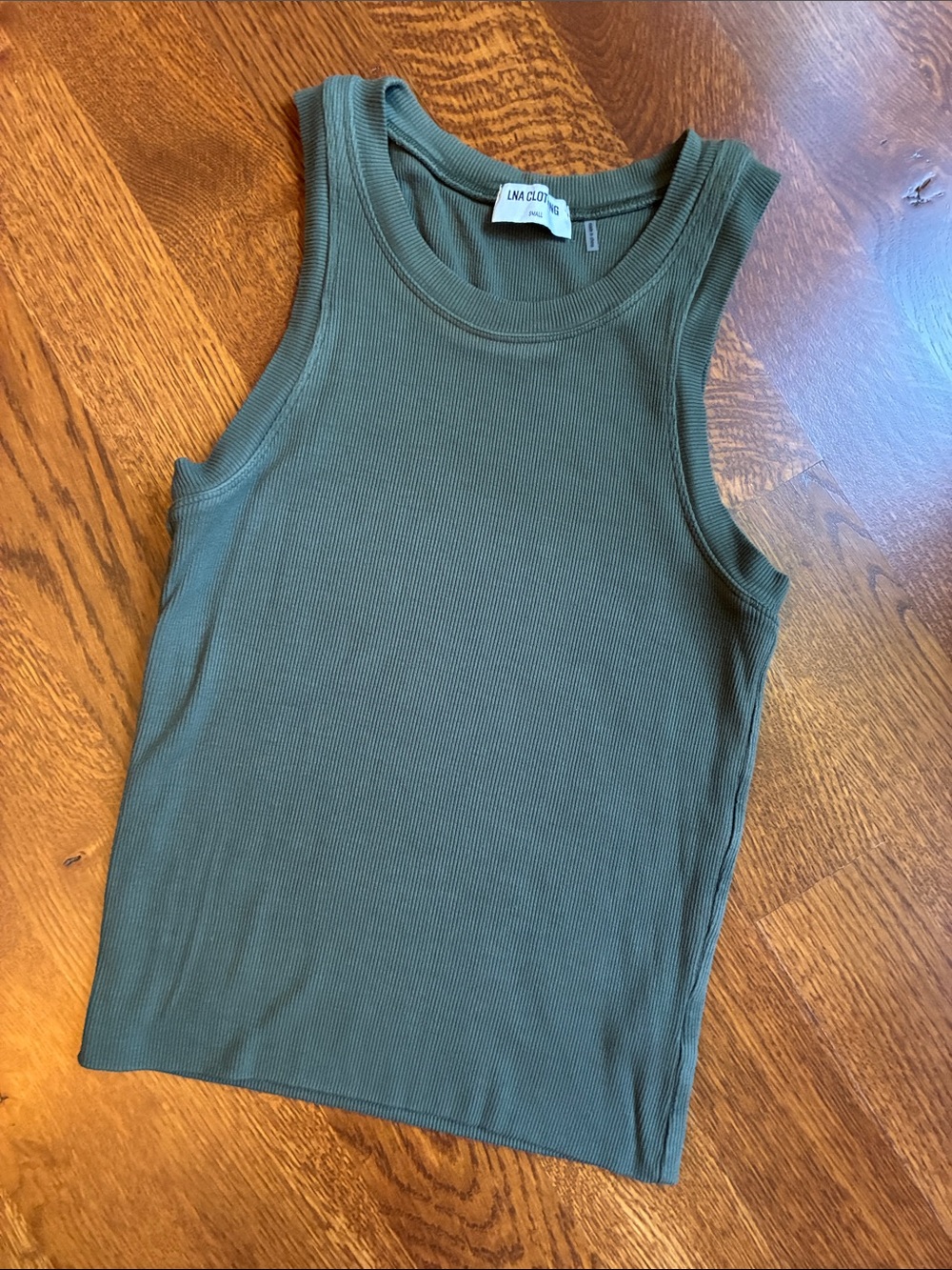 LNA Jones Rib Tank Tank Top - Army Green